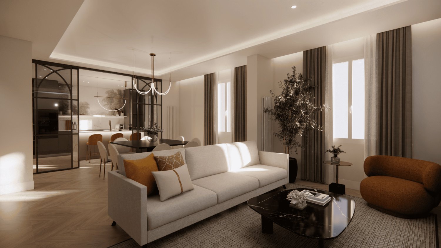 Квартира с 3 спальнями в Мадрид, Испания № 122309