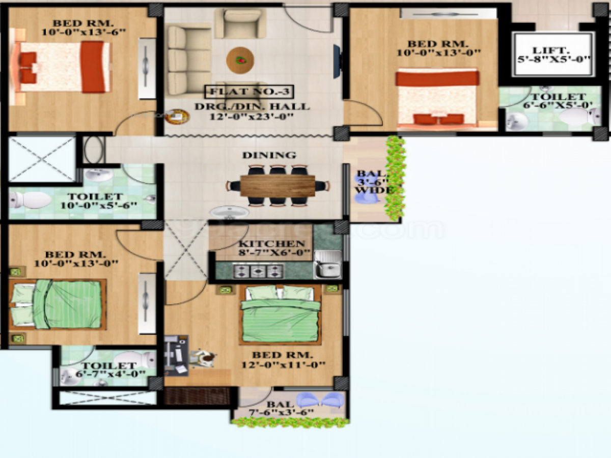 4 Schlafzimmer Haus in Patna, India, Nr. 11158