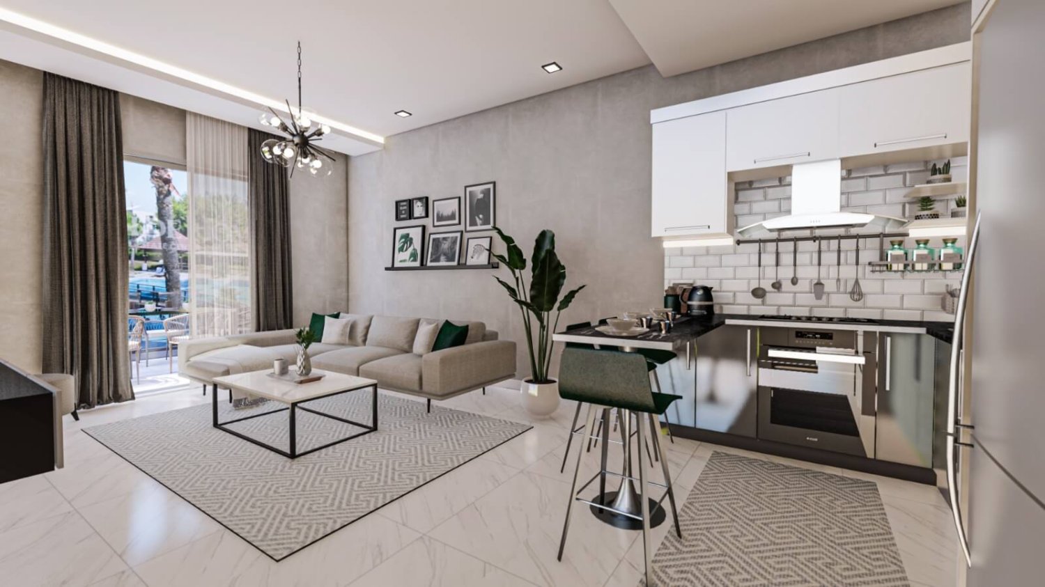 Apartment 3+1 in Sea Pearl Sky, Alanya, Turkey No. 34621