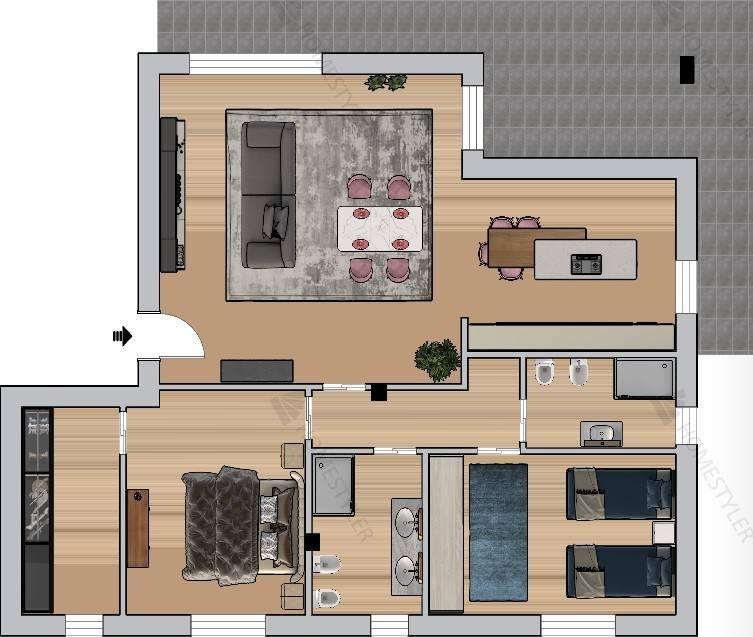 3-Zimmer Wohnung in Paullo, Italy, Nr. 19082