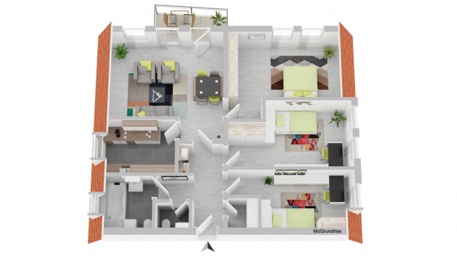 3 Schlafzimmer Wohnung in Ludwigshafen am Rhein, Germany, Nr. 64799