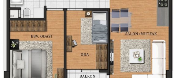 Wohnung 2+1 in Kartal, Turkey, Nr. 40693 2