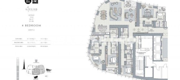 Квартира с 4 спальнями в IL PRIMO, Даунтаун Дубай (Даунтаун Бурдж Дубай), ОАЭ № 57780 12