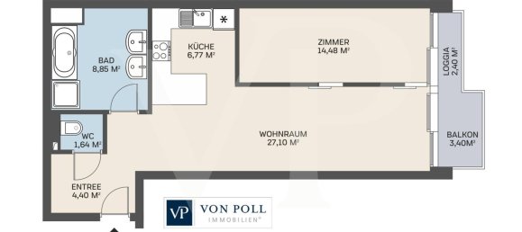 Квартира с 1 спальней в Вена, Австрия № 181709 19