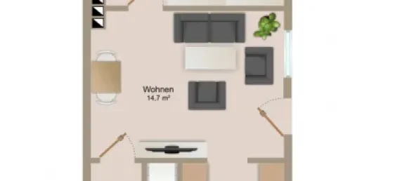 Квартира с 1 спальней в Магдебург, Германия № 34760 4