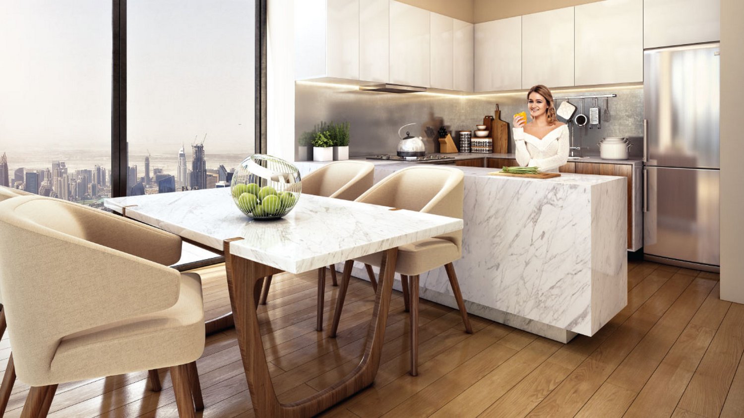 Apartamento de 1 dormitorio en AZIZI RIVIERA BEACHFRONT, Majan, UAE No. 58389