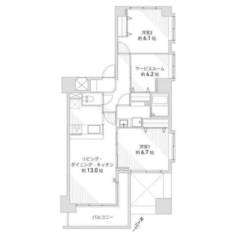 Apartamento T2 em Hyogo, Japan N.º 6641