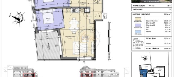 2 bedrooms Apartment in Zuydcoote, France No. 215775 2