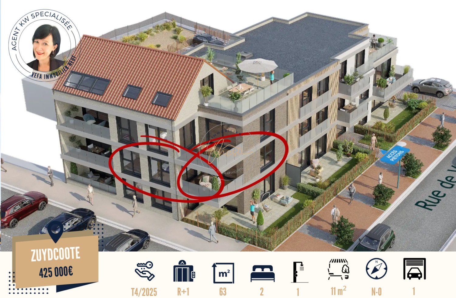 2 bedrooms Apartment in Zuydcoote, France No. 215775