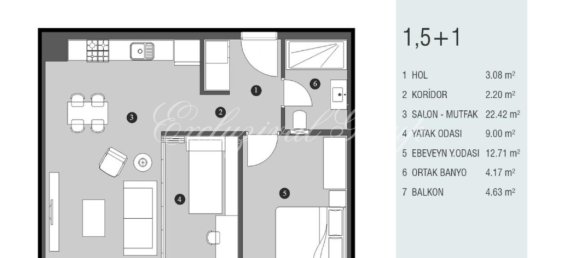 Apartment 1+1 in Istanbul, Turkey No. 29021 6