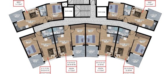 Apartamento de 2 divisões em Alanya, Turkey N.º 9775 15