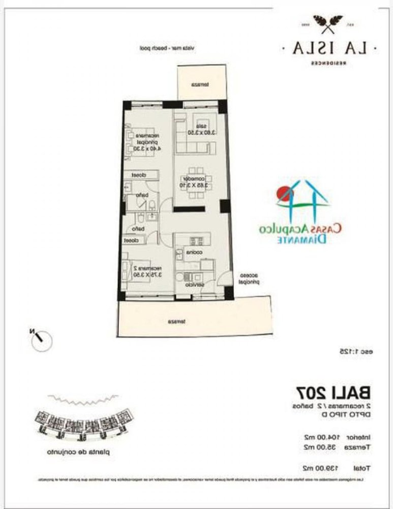 2 غرف نوم شقة في Guerrero, Mexico رقم 150741