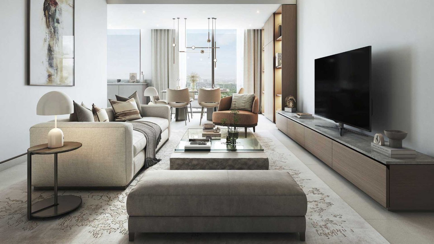 Квартира с 1.5 спальней в 350 RIVERSIDE CRESCENT, Nadd Al Sheba, ОАЭ № 61483