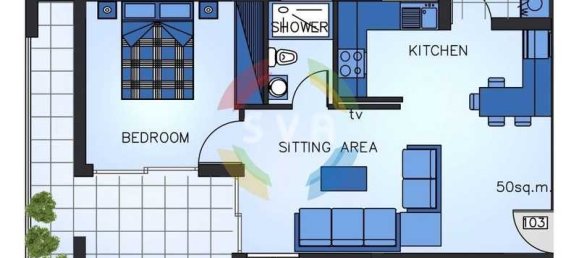 2 Schlafzimmer Wohnung in Limassol, Cyprus, Nr. 67546 2