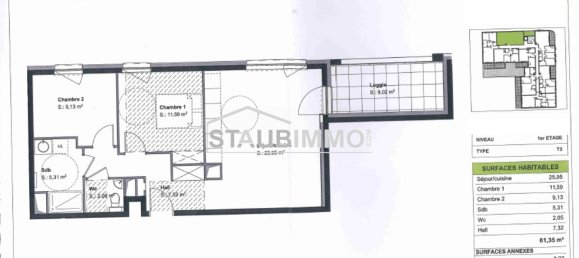 Apartamento T2 em Saint-Louis, France N.º 233350 3