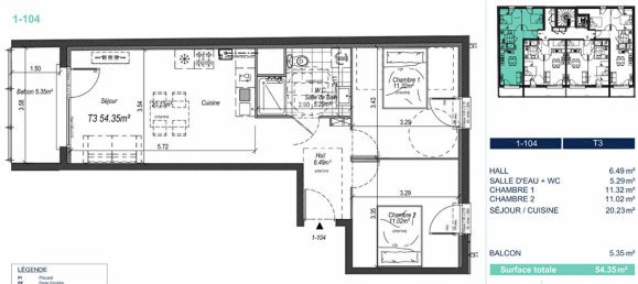 2 Schlafzimmer Wohnung in Cucq, France, Nr. 160532 2