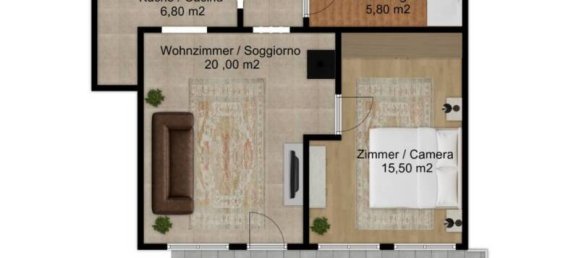 2 rooms Apartment in Trentino-Alto Adige, Italy No. 371362 7