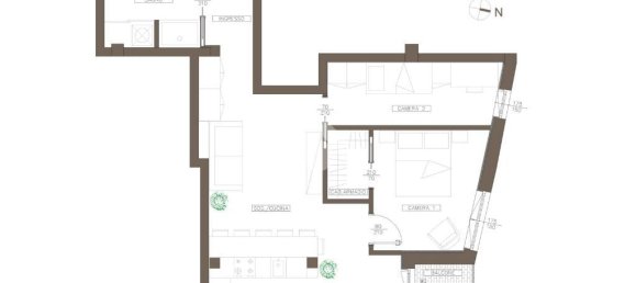 3 rooms Apartment in Bergamo, Italy No. 38776 13