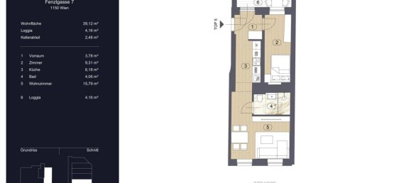 2-Zimmer Wohnung in Rudolfsheim-Funfhaus, Austria, Nr. 211745 4