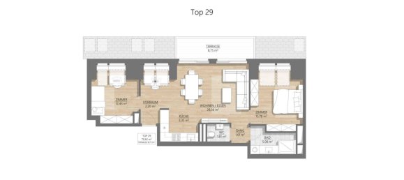 3-salle Appartement à Wahring, Austria No. 198635 24