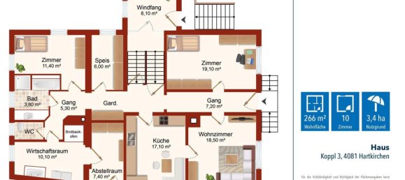 Дом с 10 комнатами в Харткирхен, Австрия № 180172 27