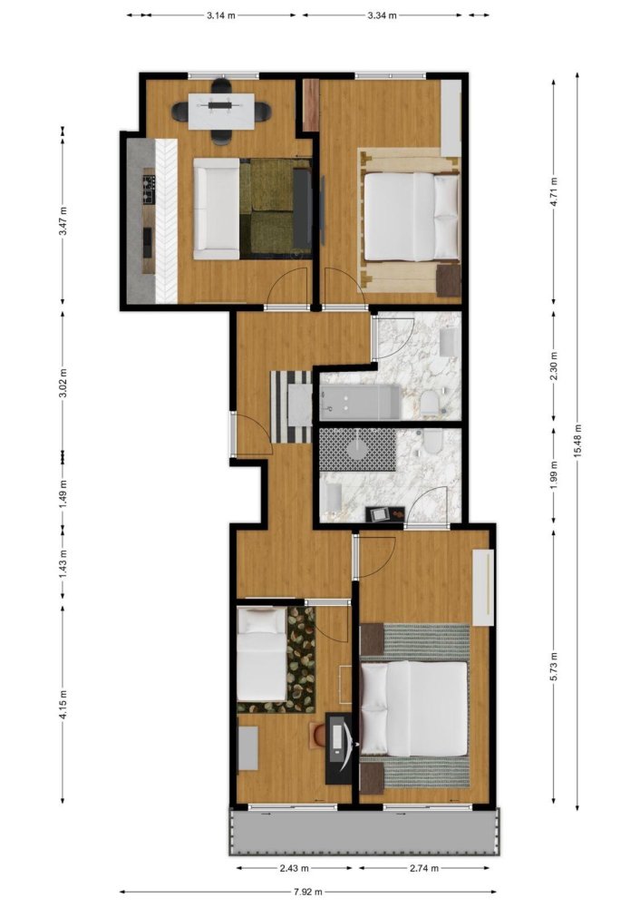 3 bedrooms Apartment in Barreiro, Portugal No. 228751