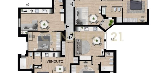 Apartamento de 2 habitaciónes en Milan, Italy No. 243693 34