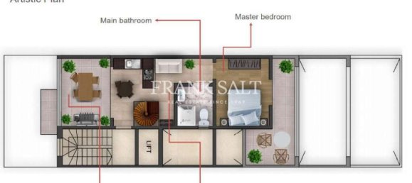 Penthouse T2 em Saint Paul's Bay, Malta N.º 2538 2