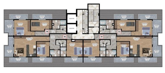 3-salle Appartement à Alanya, Turkey No. 10017 5