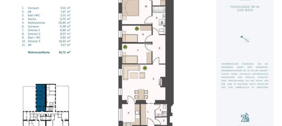 4 rooms Apartment in Meidling, Austria No. 82043 12