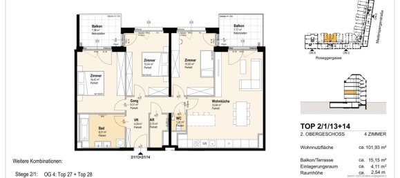 Квартира с 4 комнатами в Оттакринг, Австрия № 193048 16