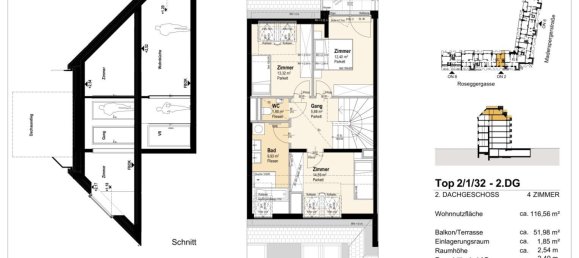 Квартира с 4 комнатами в Оттакринг, Австрия № 193048 14