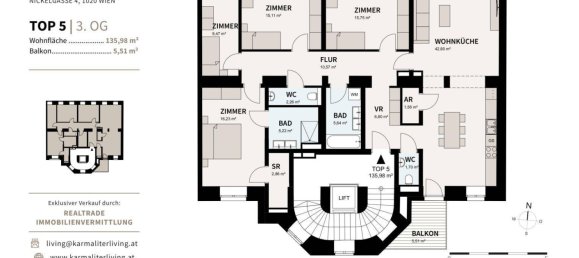 5 rooms Apartment in Leopoldstadt, Austria No. 231565 2