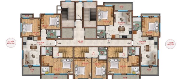 Apartamento 3+1 em Avsallar, Turkey N.º 13185 2