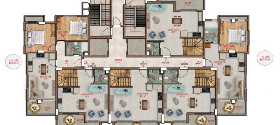 Apartamento 3+1 em Avsallar, Turkey N.º 13185 4