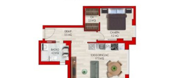 2 rooms Apartment in Rome, Italy No. 16927 2