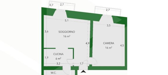 2غرفة شقة في Barletta, Italy رقم 26615 8