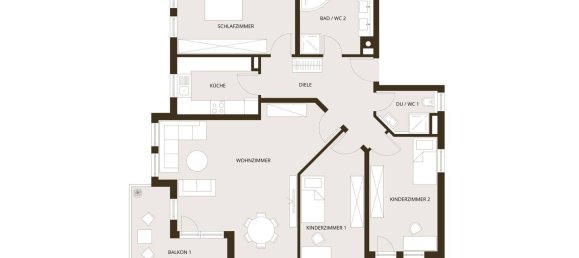 Квартира с 3 спальнями в Штутгарт, Германия № 314383 18