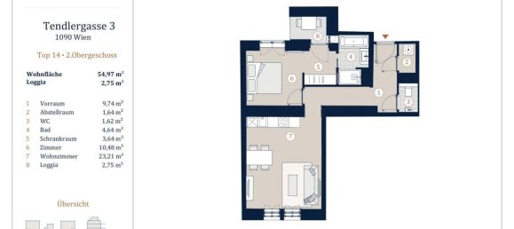 Apartamento de 2 divisões em Alsergrund, Austria N.º 212322 7