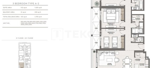 Apartamento T1 em Jumeirah Village Circle, UAE N.º 203349 17
