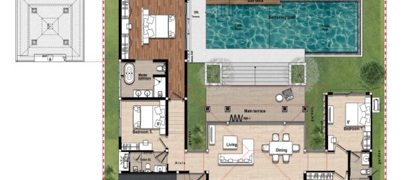 4 غرف نوم فيلا في Botanica Lakeside II, Phuket, Thailand رقم 29947 16