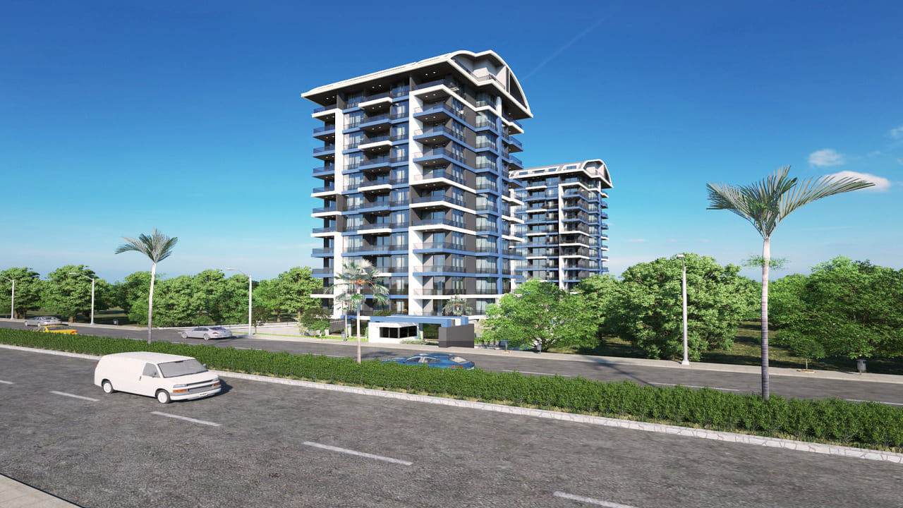 Wohnung 1+1 in Twin Towers 4, Mahmutlar, Turkey, Nr. 35047