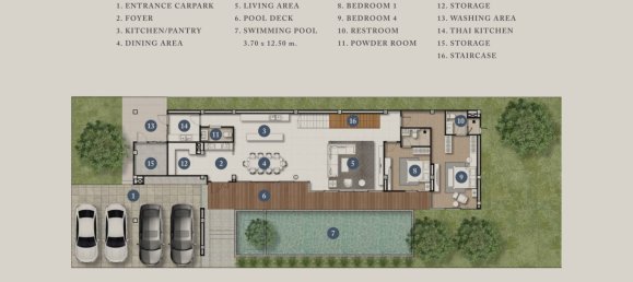 Villa de 5 dormitorios en Pattaya, Thailand No. 20182 6