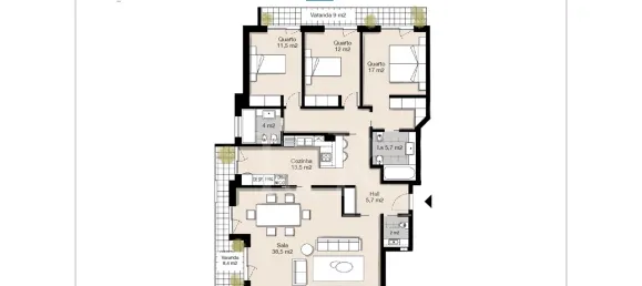 Apartamento T3 em Cascais, Portugal N.º 129156 13