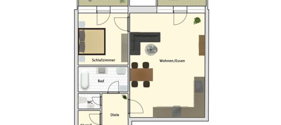 Квартира с 2 комнатами в Вильгельмсхафен, Германия № 68370 12