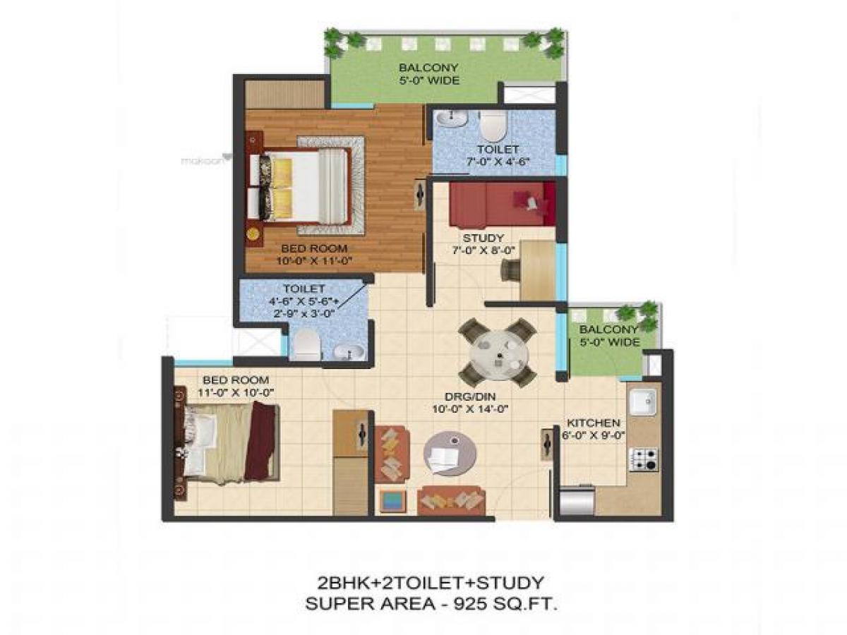 Casa de 2 dormitorios en Noida, India No. 15837
