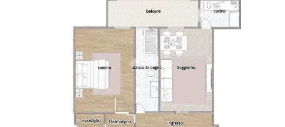 Квартира с 2 спальнями в Милан, Италия № 357830 18