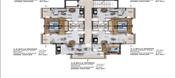 Apartamento 1+1 em Alanya, Turkey N.º 14457 8