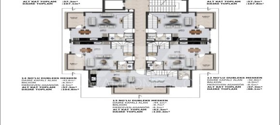 Apartamento 1+1 em Alanya, Turkey N.º 14457 9