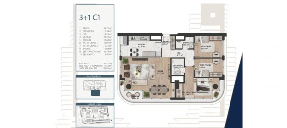 2-Zimmer Wohnung in Bagcilar, Turkey, Nr. 27468 13